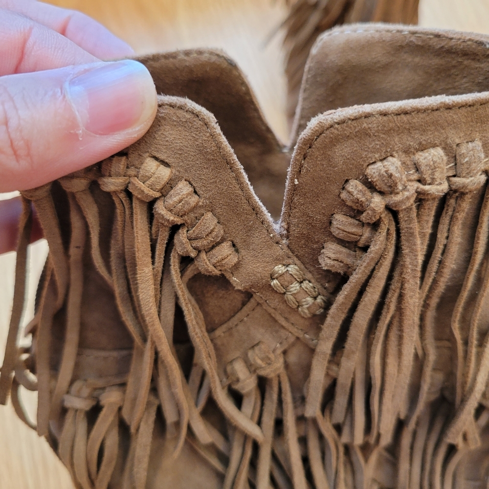 NWT Jean-Michel Cazabat Pepe Suede Fringed Boots - Picture 8 of 16
